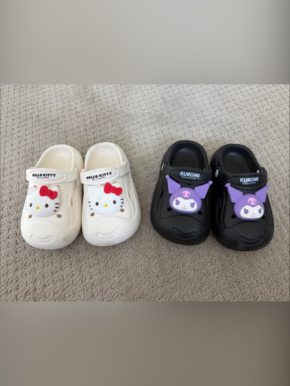Sanrio Hello Kitty White & Kuromi Black Kids Sandals